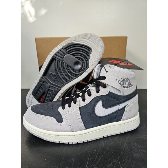 New WOMENS AIR JORDAN 1 ZOOM CMFT 2_LT IRON ORE/NEUTRAL GREY DV1305-001-SIZE 7.5